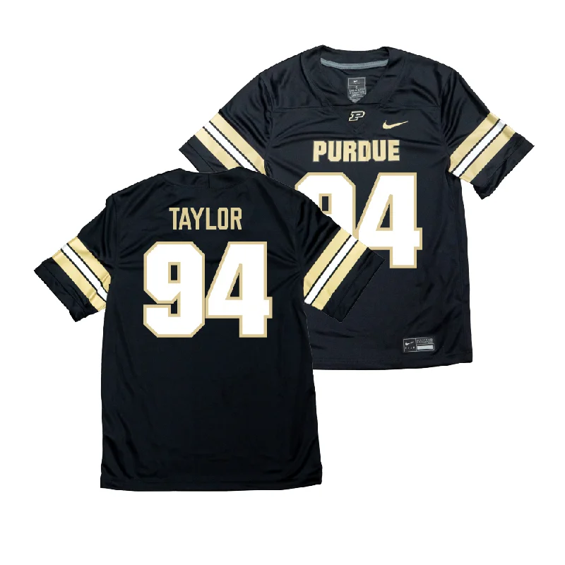 Custom Football Jerseys For Kids-Nike Purdue Boilermakers Black NIL Game Replica Football Jersey  - Elijah Taylor