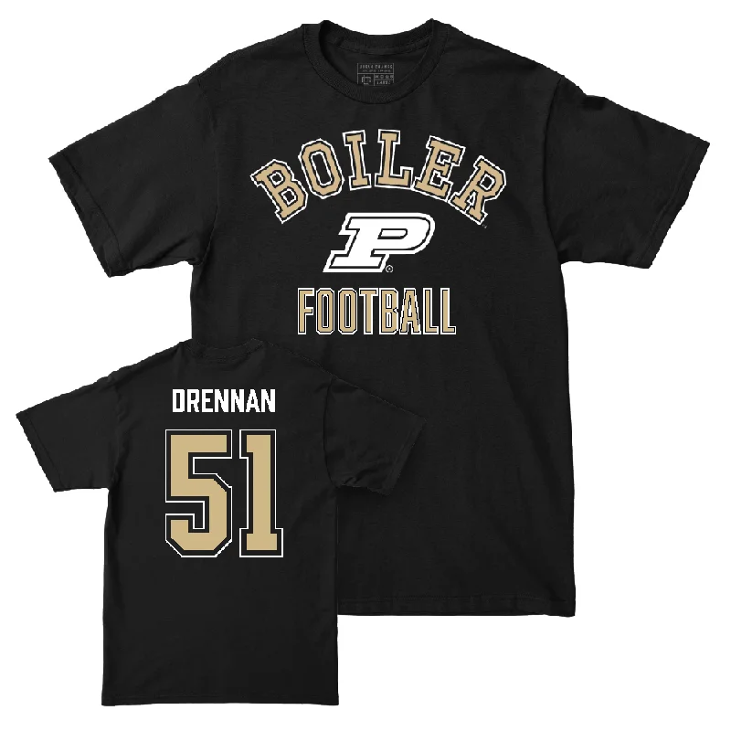 Personalized Football Jerseys For Fans-Football Black Classic Tee   - Landon Drennan