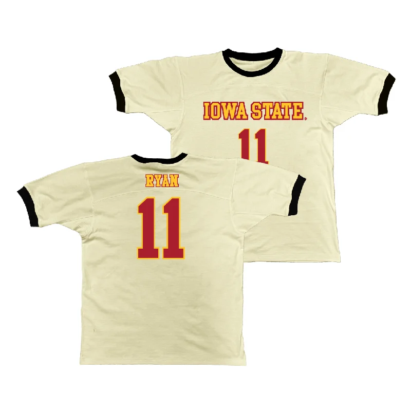 Personalized Basketball Jerseys With Team Logos & Names-Iowa State Retro Ringer Tee - Emily Ryan