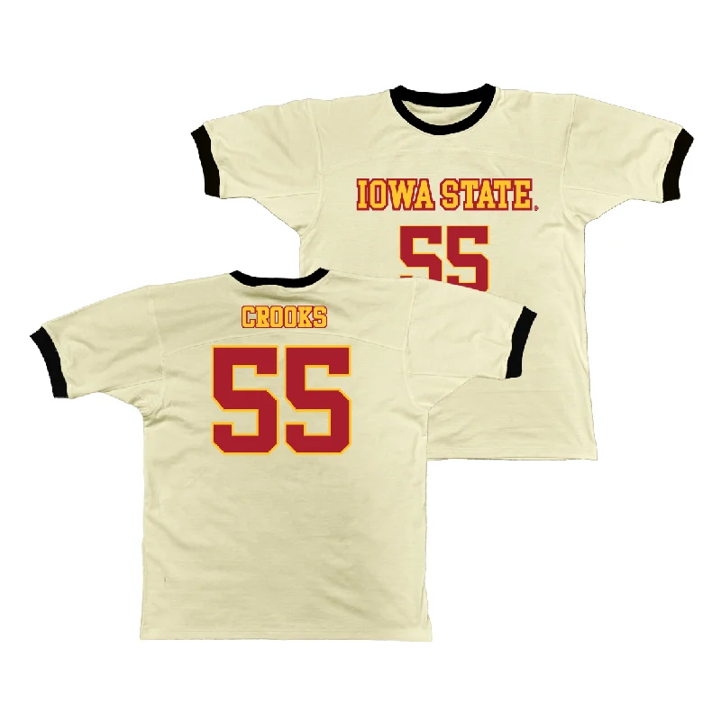 Basketball Jerseys For School Sports Teams-Iowa State Retro Ringer Tee - Audi Crooks