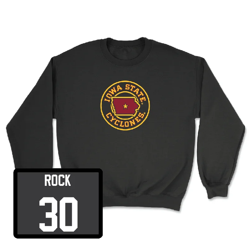 Custom Basketball Jerseys With Embroidered Logos-Men's Basketball Black Ames Crewneck - JT Rock