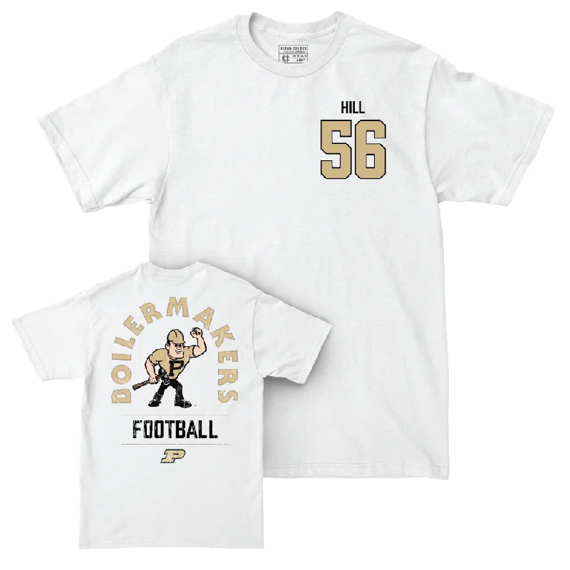 Custom Football Jerseys With Team Spirit-Football White Mascot Comfort Colors Tee   - Reese Hill