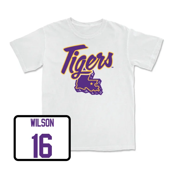 Football Jerseys For End-of-Season Gifts-Football White Tiger State Tee - Quad Wilson IV