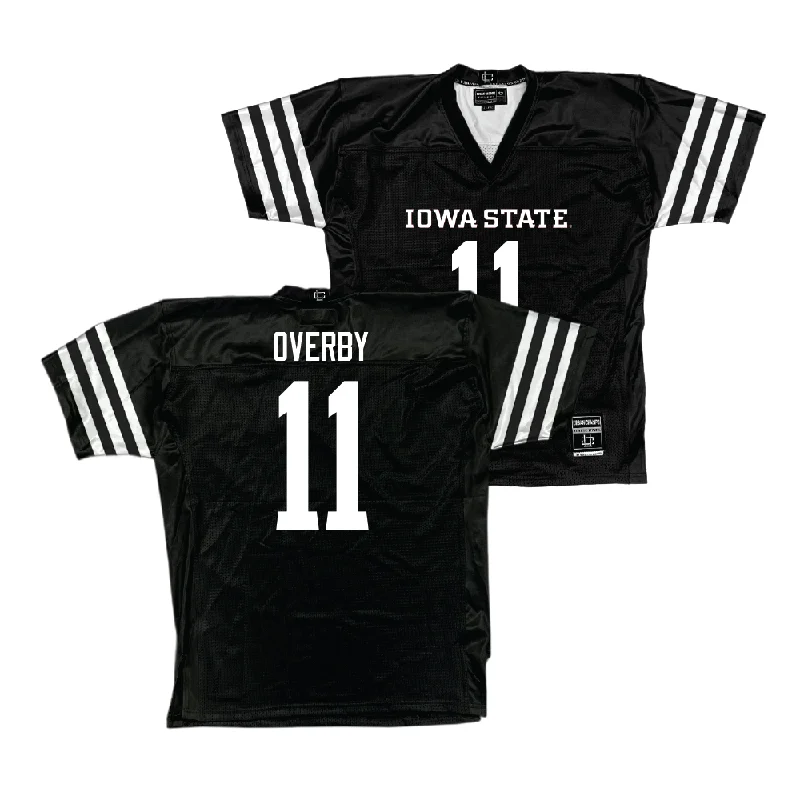 Custom Football Jerseys For Fan Clubs-Iowa State Football Black Jersey  - Dominic Overby