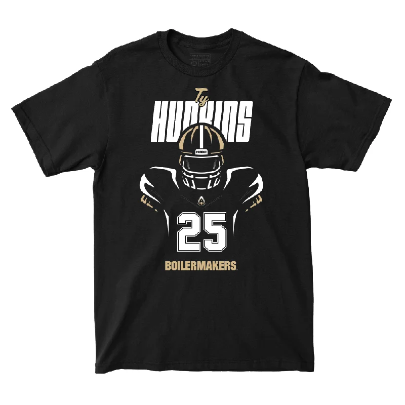 High-Performance Football Jerseys-Silhouette Black Football Tee   - Ty Hudkins