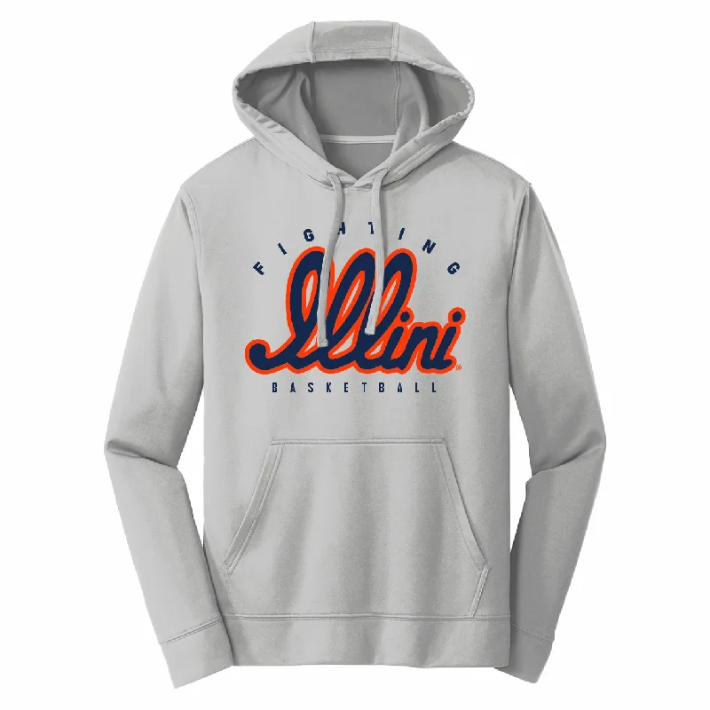 Custom Basketball Jerseys With Special Edition Features-Illinois Fighting Illini Retro Script Basketball Hoodie