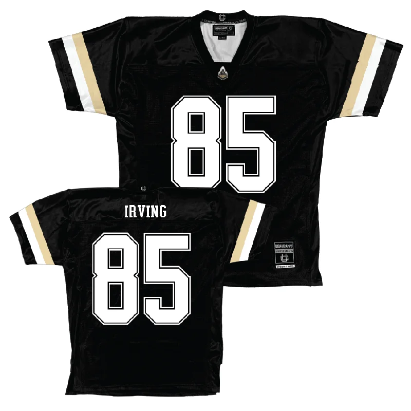 Custom Football Jerseys With Logos For Gifts-Purdue Black Football Jersey   - Caleb Irving