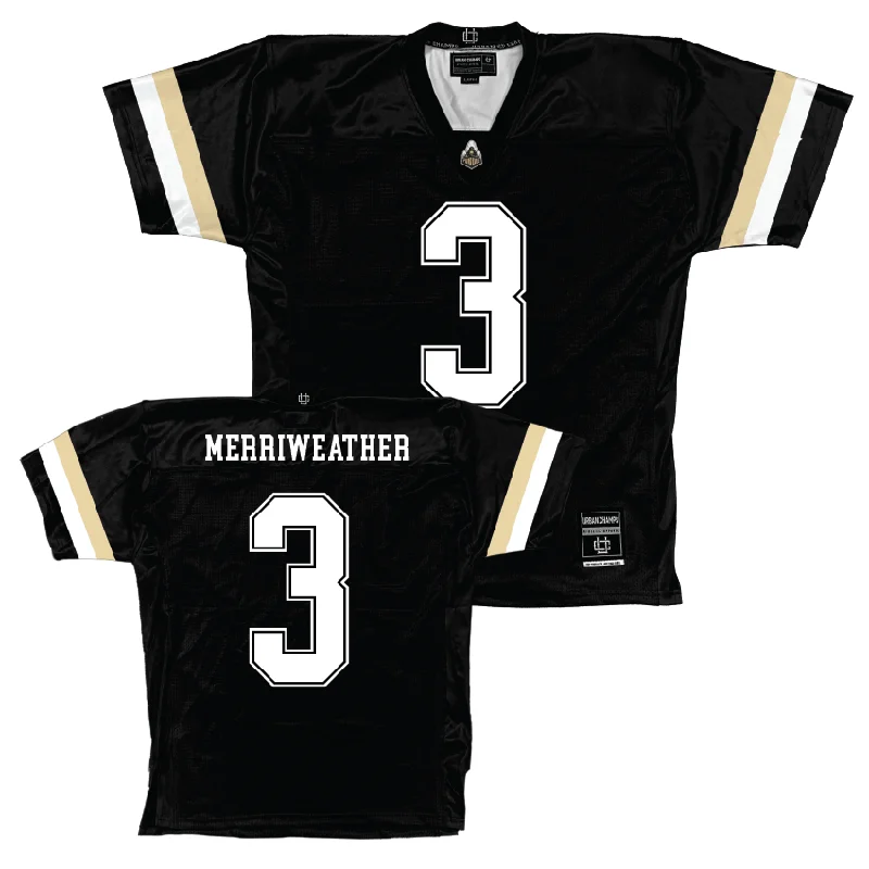 Personalized Football Jerseys With Player Stats-Purdue Black Football Jersey  - Jaheim Merriweather