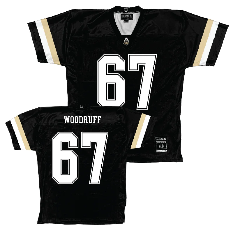 Football Jerseys For Team Building Events-Purdue Black Football Jersey - Drew Woodruff | #67