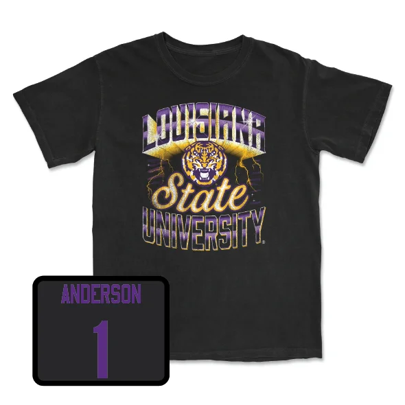 Custom Football Jerseys For Rec Leagues-Football Black Streetwear Tee - Aaron Anderson