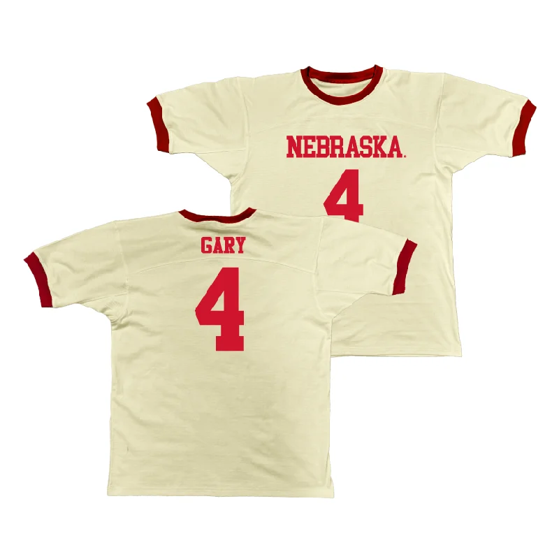 Personalized Basketball Jerseys For Gifts-Nebraska Retro Ringer Tee - Juwan Gary | #4