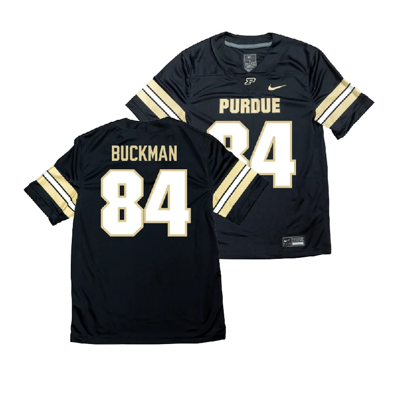 Football Jerseys For Special Occasions-Nike Purdue Boilermakers Black NIL Game Replica Football Jersey - Nolan Buckman | #84