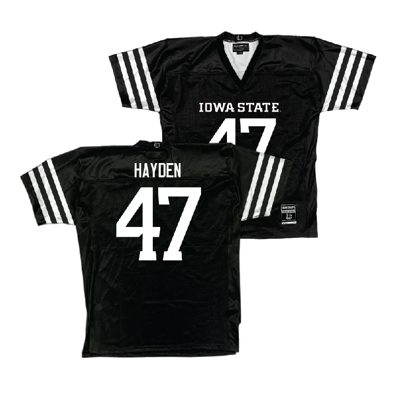 Custom Football Jerseys With Team Colors-Iowa State Football Black Jersey  - CJ Hayden