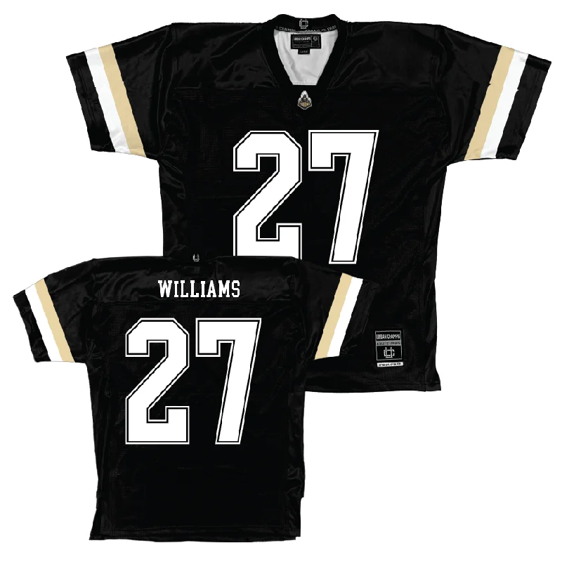 Personalized Football Jerseys With Team Colors-Purdue Black Football Jersey  - Zeke Williams