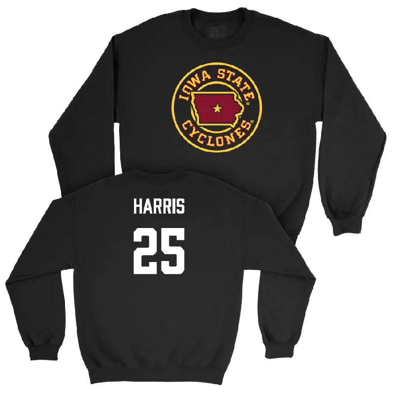 Personalized Basketball Jerseys For Players-Iowa State Women's Basketball Black Ames Crewneck  - Sydney Harris