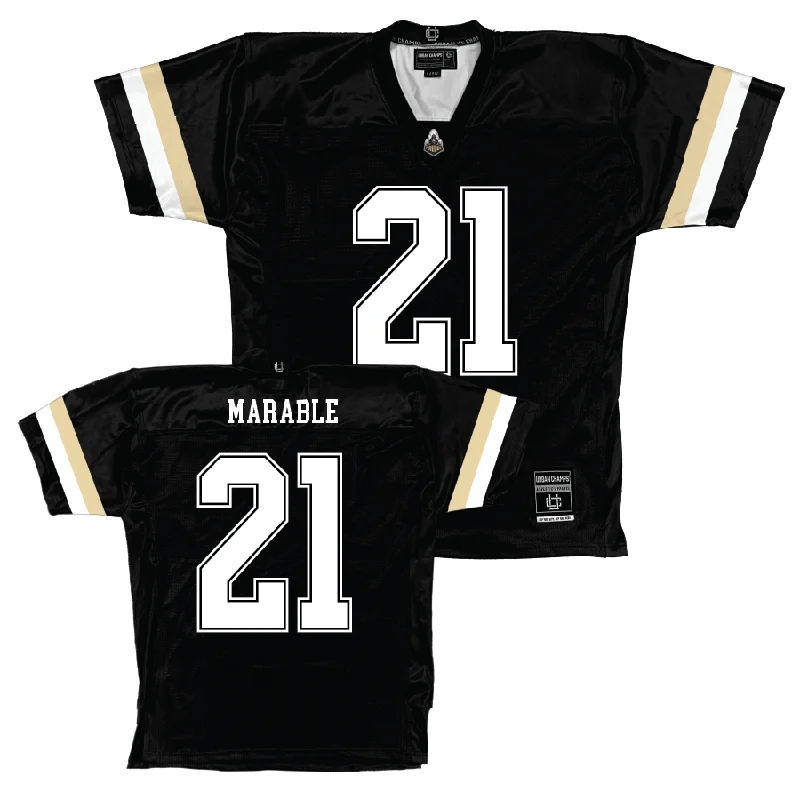 Personalized Football Jerseys For Youth Teams-Purdue Black Football Jersey  - D’Mon Marable