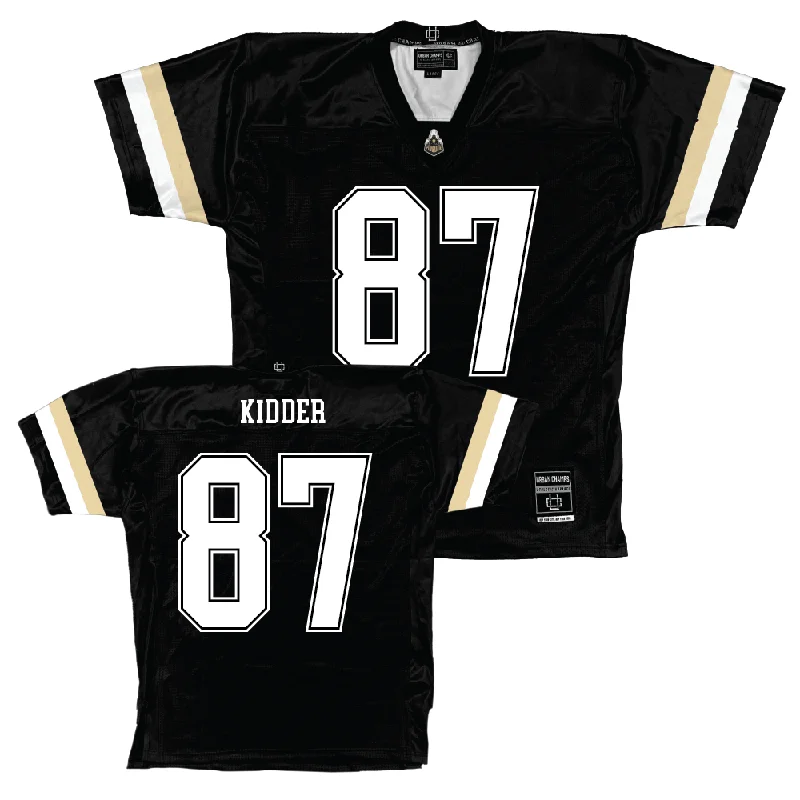 Custom Football Jerseys With Number And Name-Purdue Black Football Jersey   - Adam Kidder