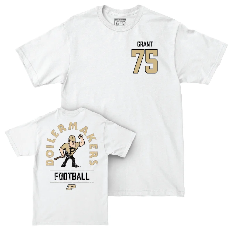 Custom Football Jerseys For Tournaments-Football White Mascot Comfort Colors Tee   - Jalen Grant