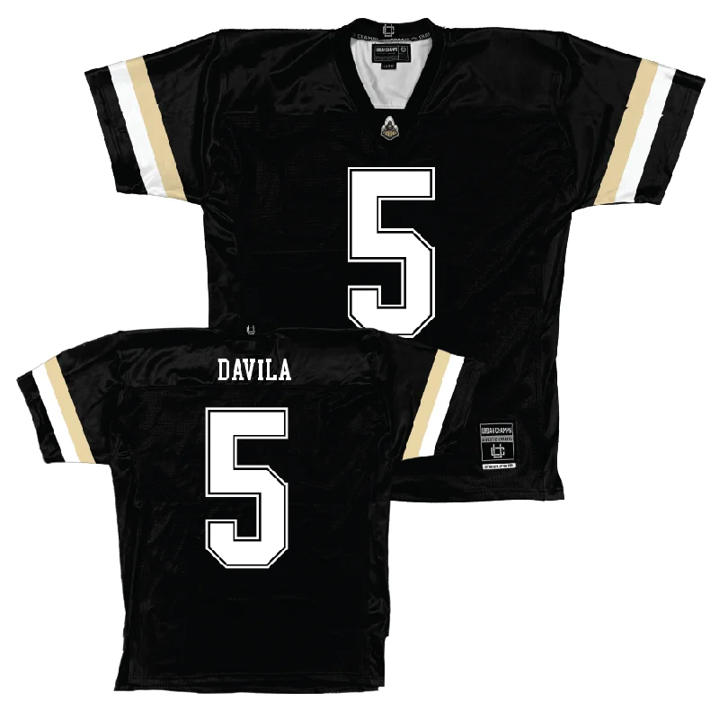 Custom Football Jerseys For Charity Events-Purdue Black Football Jersey  - Marcos Davila