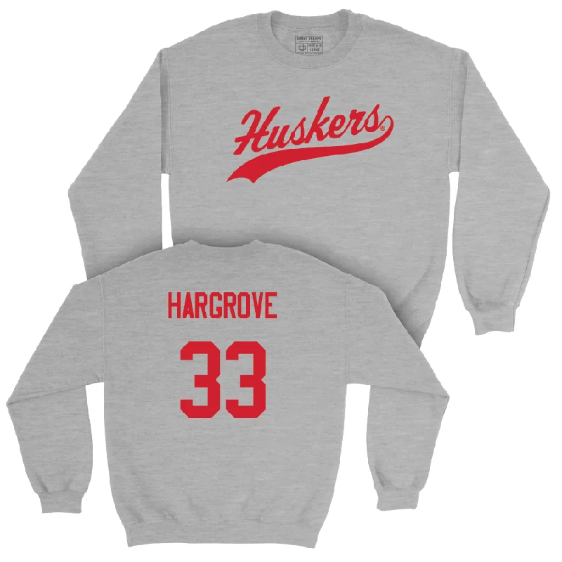 Custom Basketball Jerseys With Vintage Style-Sport Grey Women's Basketball Script Crew  - Amiah Hargrove