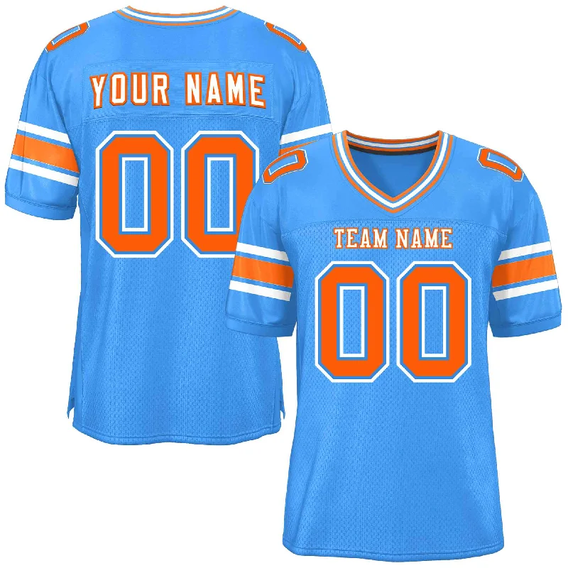 Custom Team Football Jerseys-Custom Powder Blue Personalized Classic Authentic Football Jersey