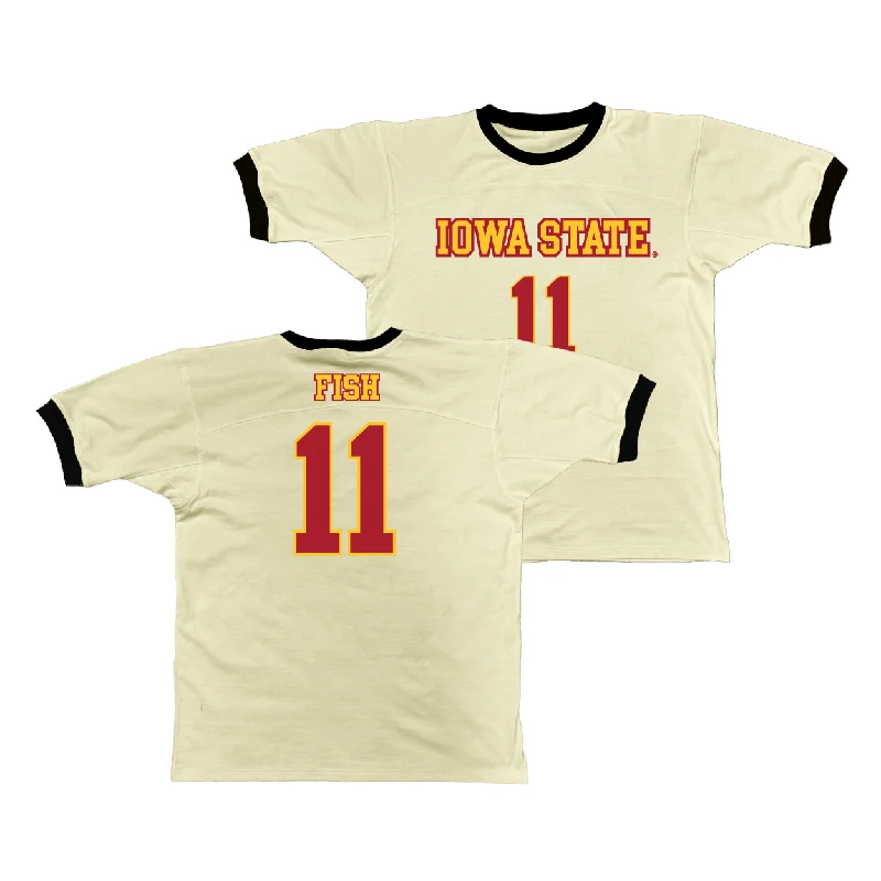 Basketball Jerseys For Corporate Teams-Iowa State Retro Ringer Tee - Kayden Fish