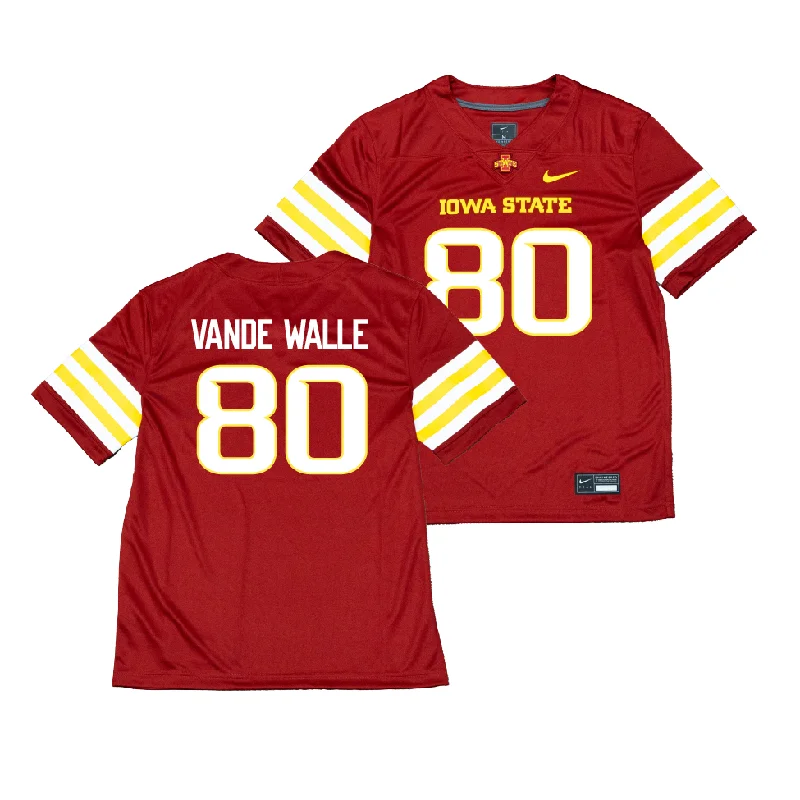 Custom Football Jerseys For Men-Nike Iowa State Cardinal NIL Game Replica Football Jersey - Jonathan Vande Walle