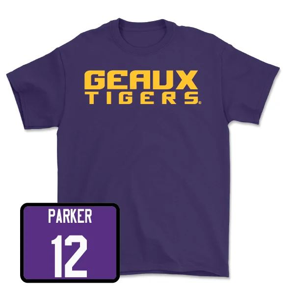 Football Jerseys With Personalized Back Designs-Football Purple Geaux Tee - Kyle Parker