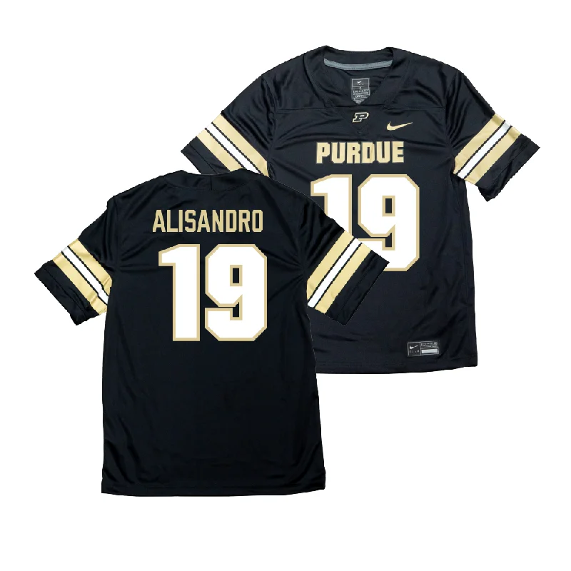 Custom Football Jerseys For Kids-Nike Purdue Boilermakers Black NIL Game Replica Football Jersey - Botros Alisandro