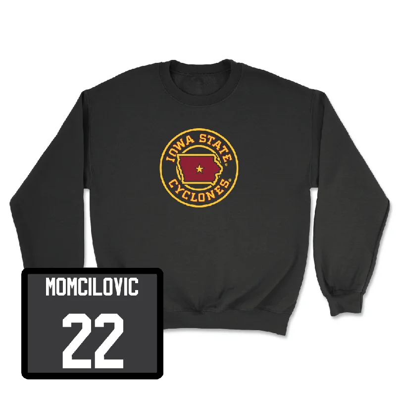 Basketball Jerseys For Team Building Events-Men's Basketball Black Ames Crewneck - Milan Momcilovic