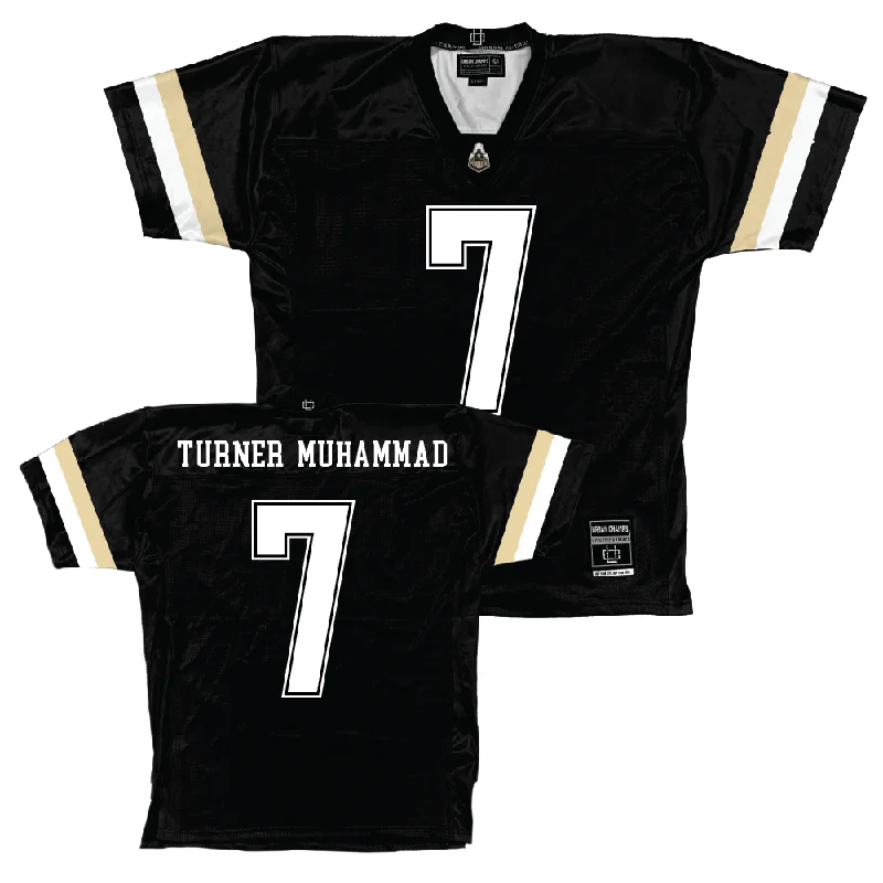 Personalized Football Jerseys For Fans Of Teams-Purdue Black Football Jersey   - Salim Turner-Muhammad