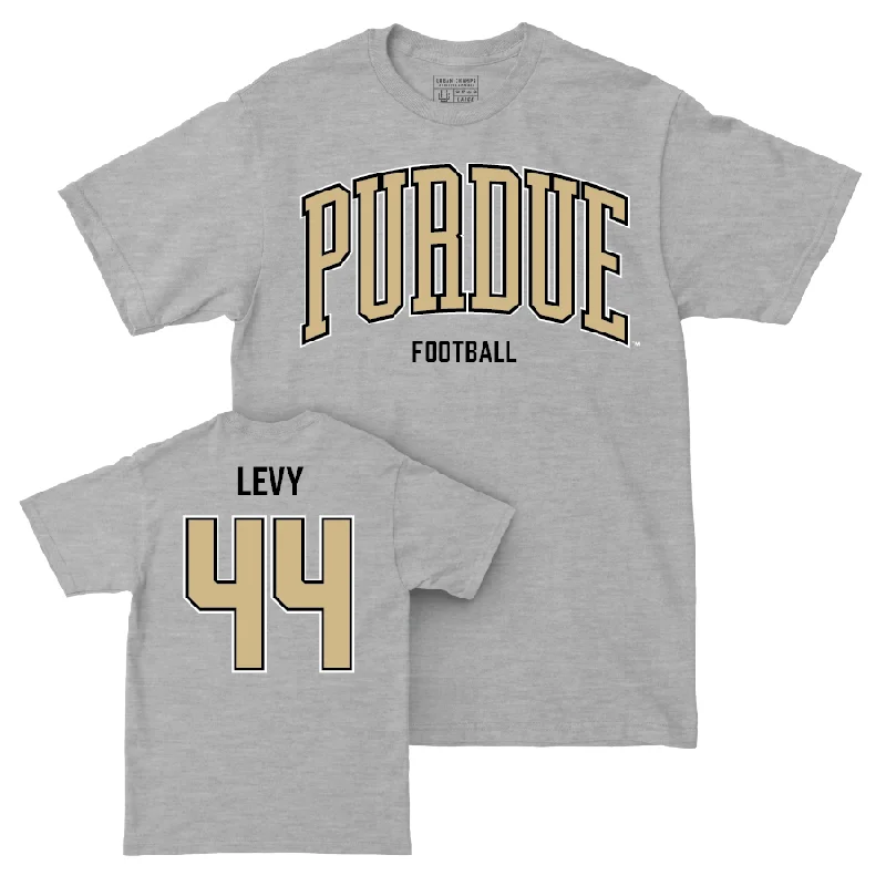 Custom Football Jerseys With Name & Text-Football Sport Grey Arch Tee   - Nick Levy