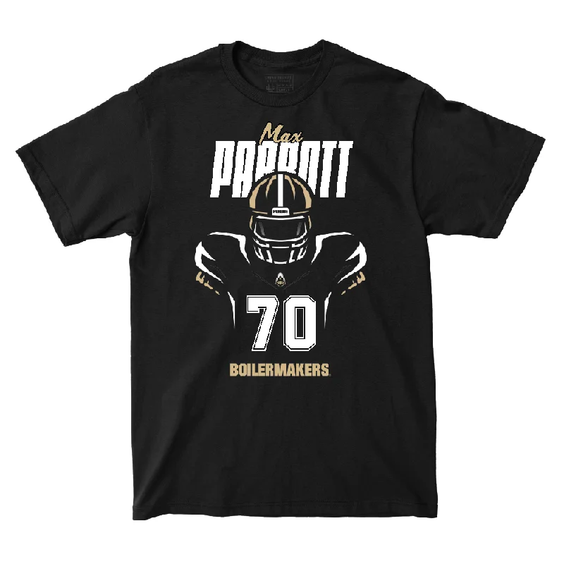 Football Jerseys For Group Orders-Silhouette Black Football Tee   - Maxwell Parrott