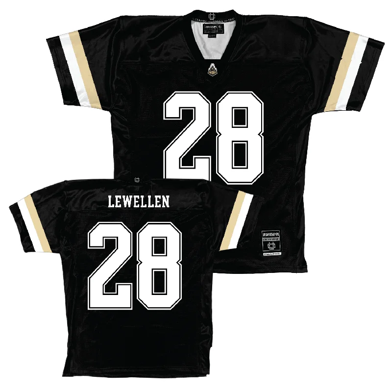 Football Jerseys With Custom Fabric Designs-Purdue Black Football Jersey - Addai Lewellen | #28