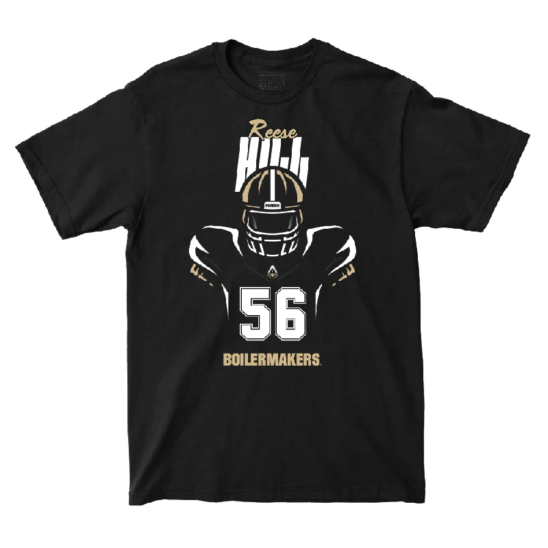 High-Performance Custom Football Jerseys-Silhouette Black Football Tee   - Reese Hill