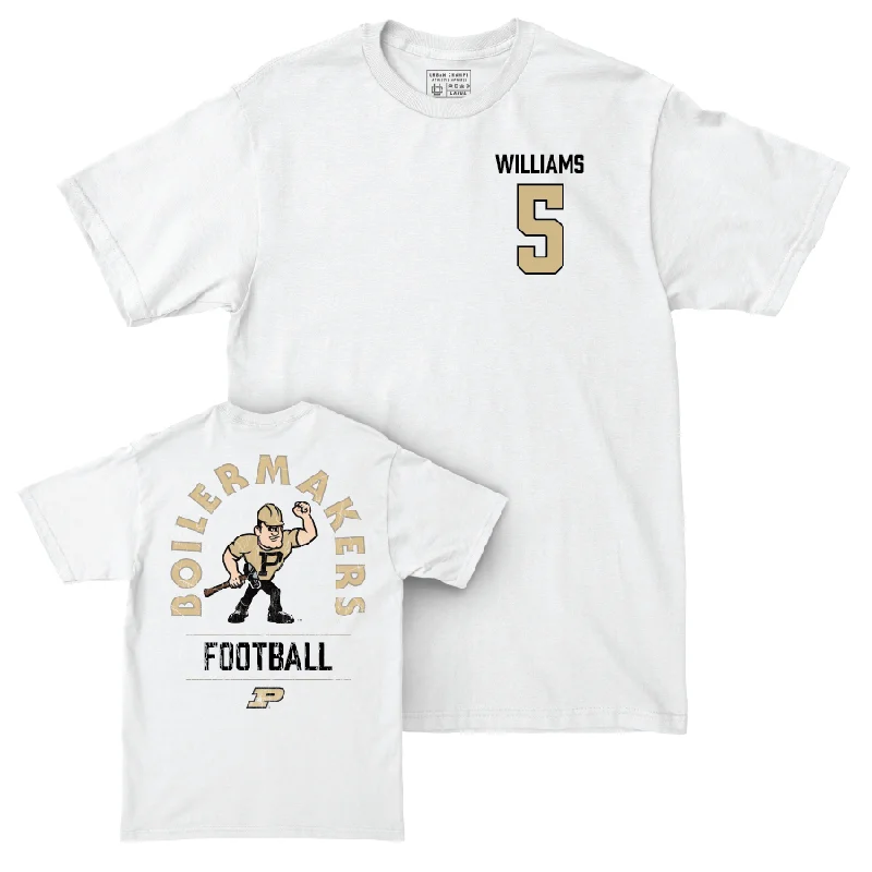 Football Jerseys For Group Celebrations-Football White Mascot Comfort Colors Tee   - Luke Williams