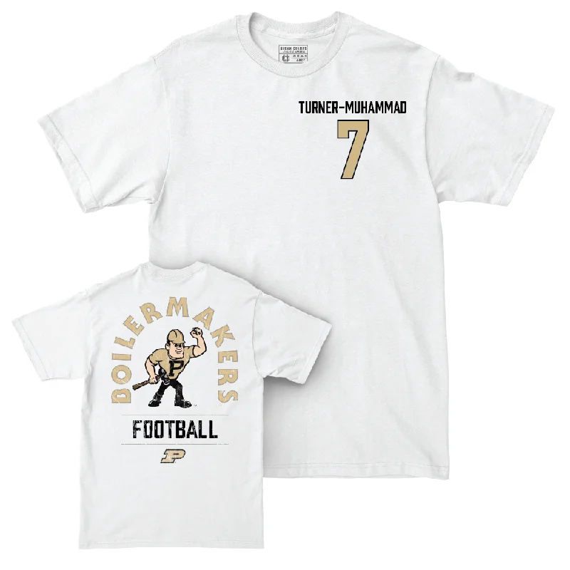 Football Jerseys For Local Leagues-Football White Mascot Comfort Colors Tee   - Salim Turner-Muhammad