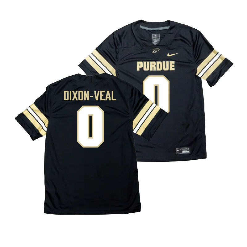 Football Jerseys With Custom Embroidery-Nike Purdue Boilermakers Black NIL Game Replica Football Jersey - Jayden Dixon-Veal | #0