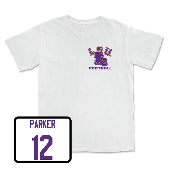 Custom Football Jerseys With Team Emblems & Numbers-Football White Team Tee - Kyle Parker