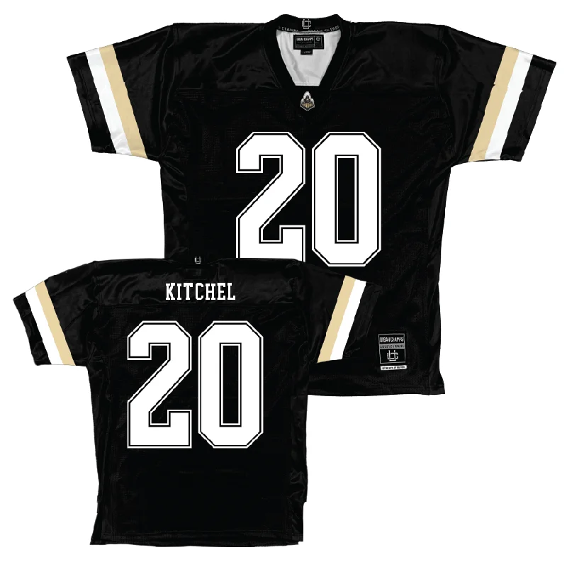 Football Jerseys For Custom Sports Teams-Purdue Black Football Jersey   - Carson Kitchel