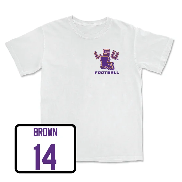 Customizable Football Jerseys-Football White Team Tee - Jalen Brown