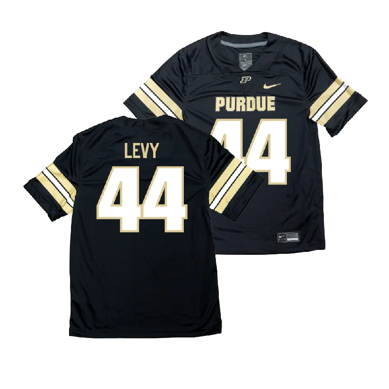 Personalized Football Jerseys With Text & Graphics-Nike Purdue Boilermakers Black NIL Game Replica Football Jersey - Nick Levy