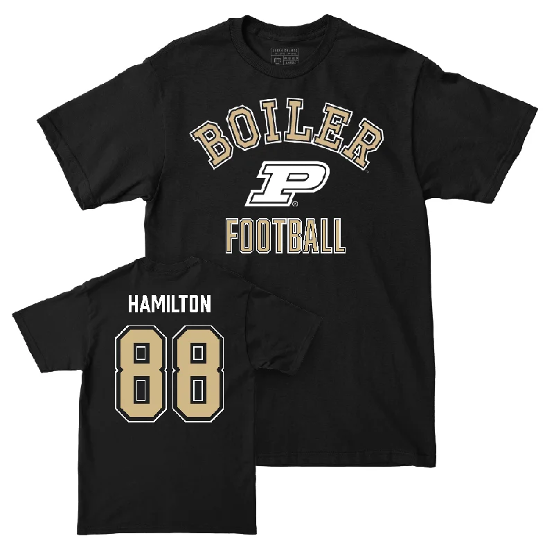 Custom Football Jerseys With Fun Style Options-Football Black Classic Tee   - Donovan Hamilton