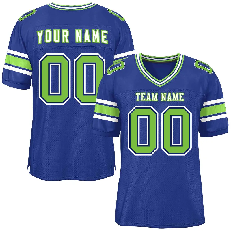 Football Jerseys With Custom Artwork-Custom Royal Personalized Classic Authentic Football Jersey