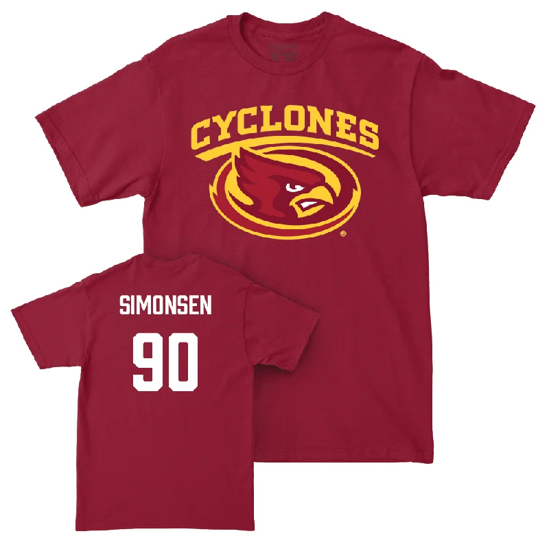 Football Jerseys With Unique, Custom Fit-Iowa State Football Crimson Cyclones Tee  - Braden Simonsen