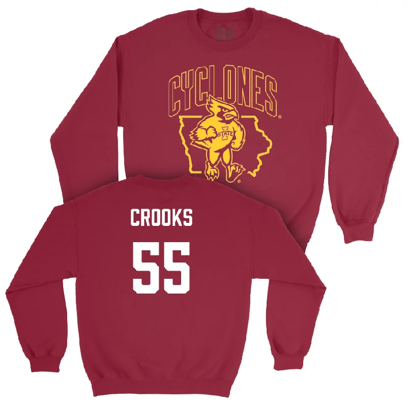 Basketball Jerseys For Corporate Teams-Iowa State Women's Basketball Crimson Cy Crewneck - Audi Crooks