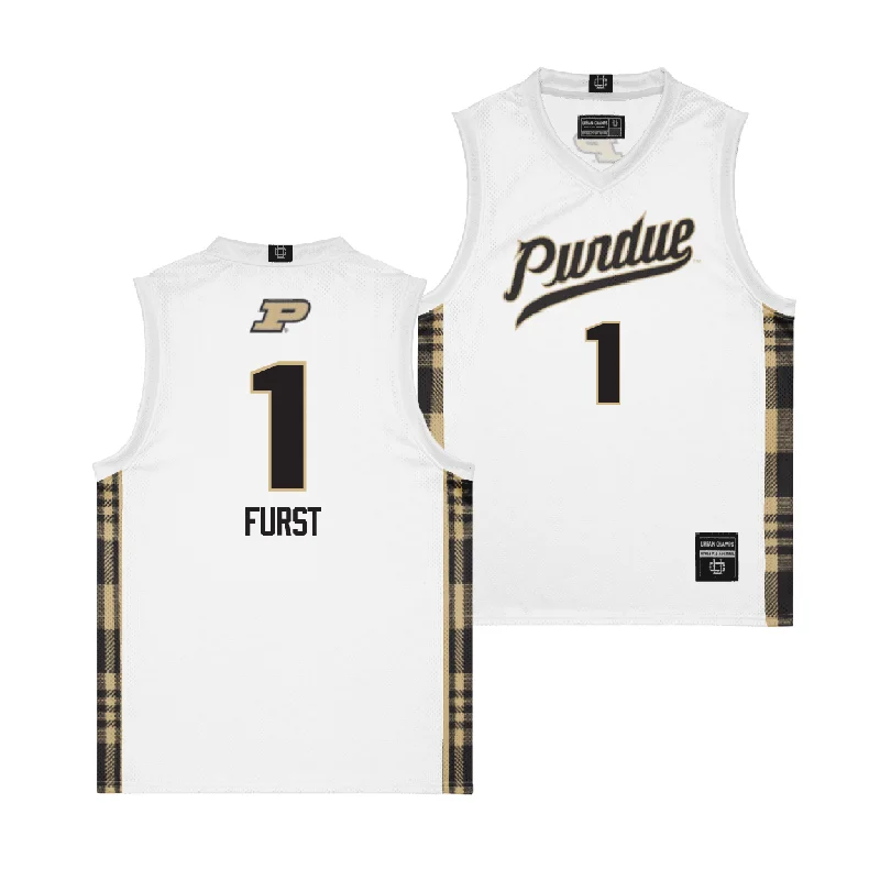 Custom Basketball Jerseys With Logos For Gifts-EXCLUSIVE: Purdue Winter Edition Basketball Jersey - Caleb Furst | #1