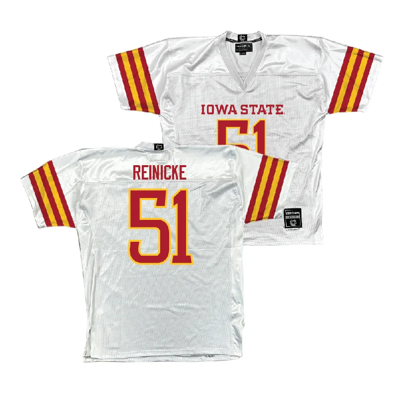 Football Jerseys For Youth Leagues-Iowa State Football White Jersey  - Nick Reinicke