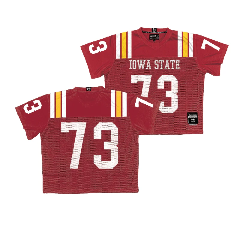 Personalized Football Jerseys For Special Teams-Iowa State Throwback Football Jersey  - Deylin Hasert