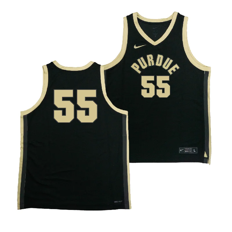 Basketball Jerseys For End-of-Season Gifts-Nike Purdue Boilermakers Black NIL Game Replica Basketball Jersey - Lance Jones | #55